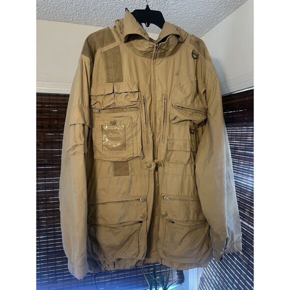 RARE Tommy Hilfiger Tactical Field Jacket XXL 2003 Utility Hooded Nylon Y2K Tech - Picture 1 of 10